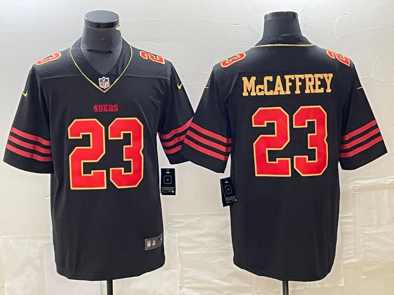 Men's San Francisco 49ers Christian McCaffrey #23 Black Jersey